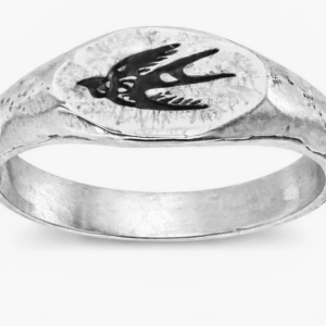 Signet ring with a bird on it