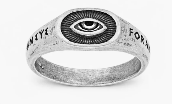 Ring with an eye in the center