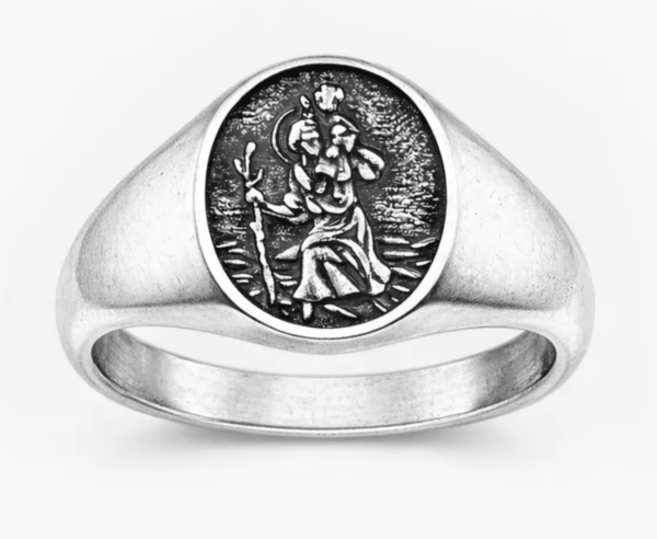 Ring with St. Christopher on it
