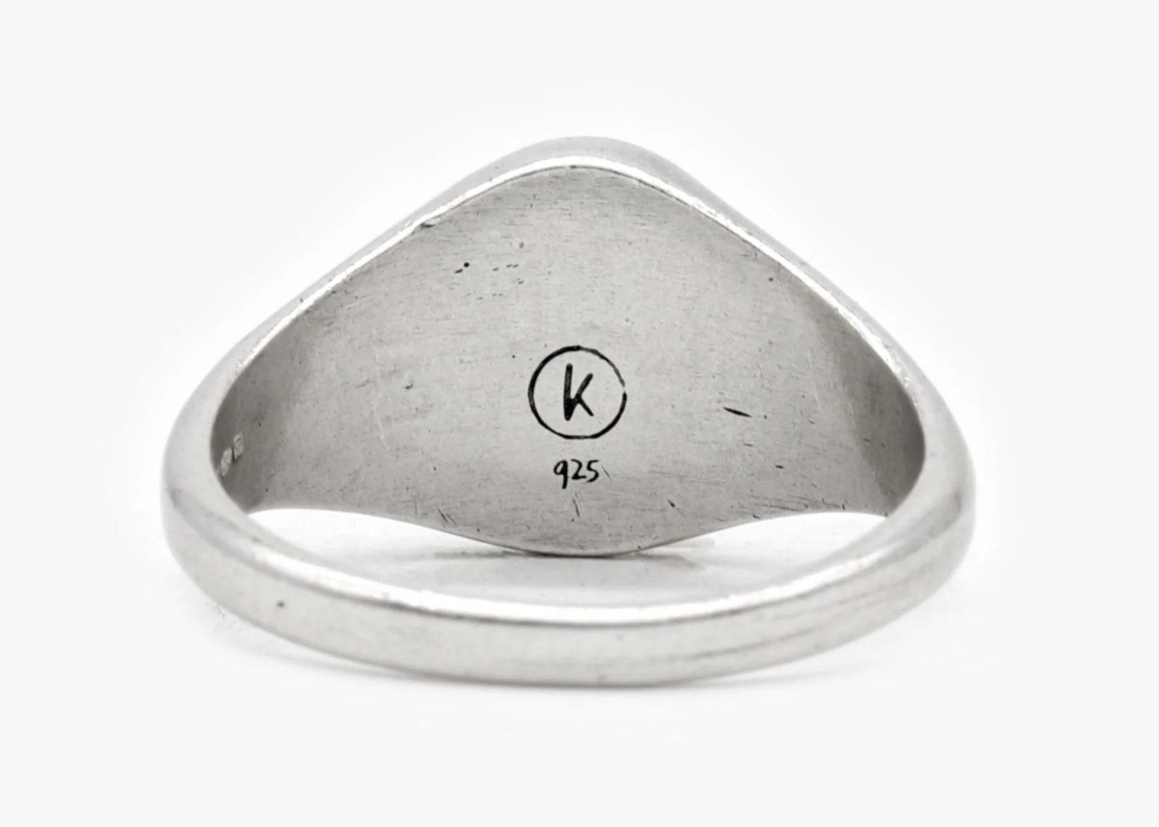 Ring with St. Christopher on it from behind
