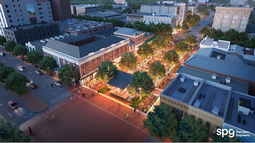 concept art of the new Athens downtown